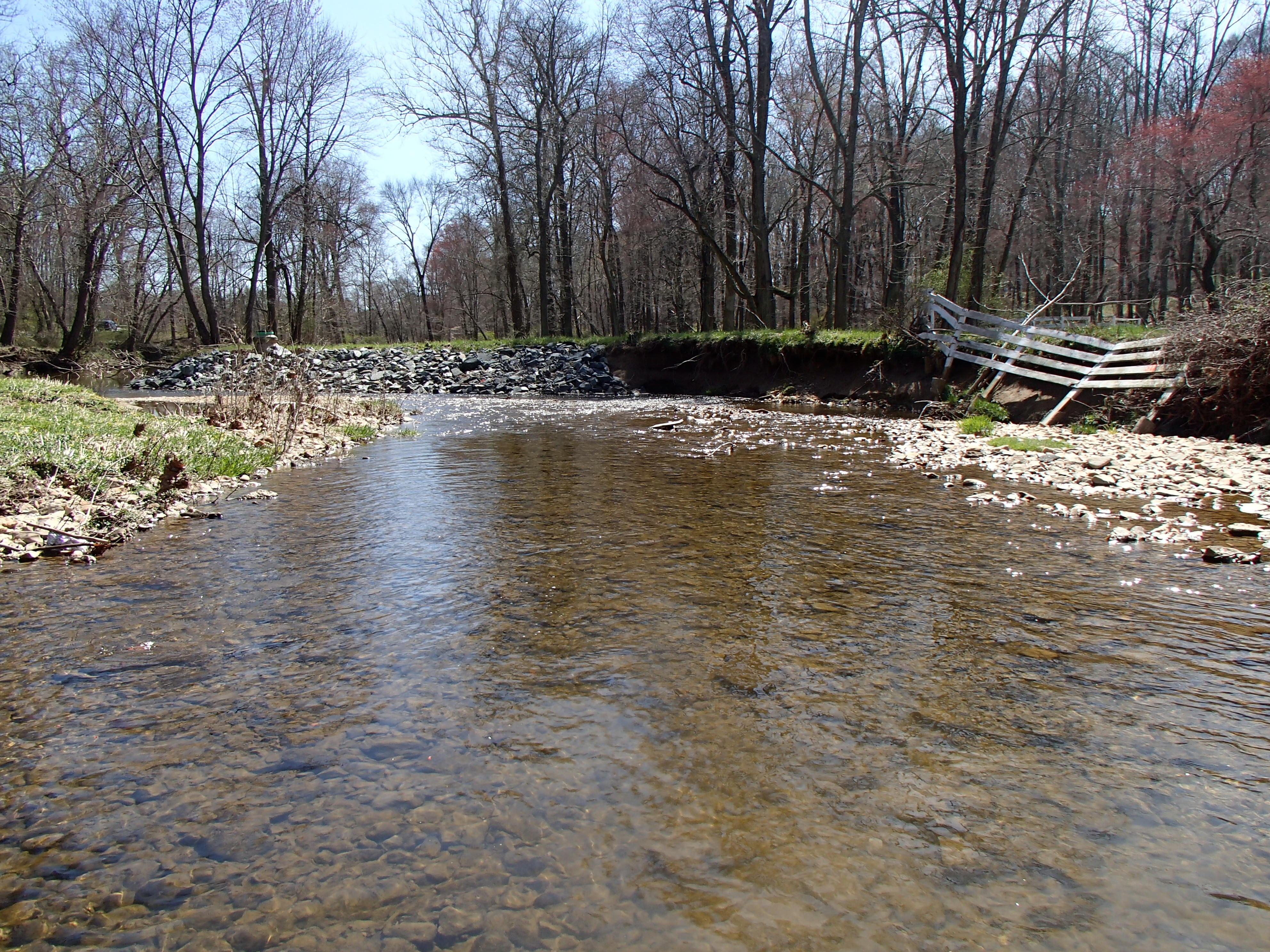 Field photo showing stream conditions at site BYNU-306-R-2016_midpoint downstream